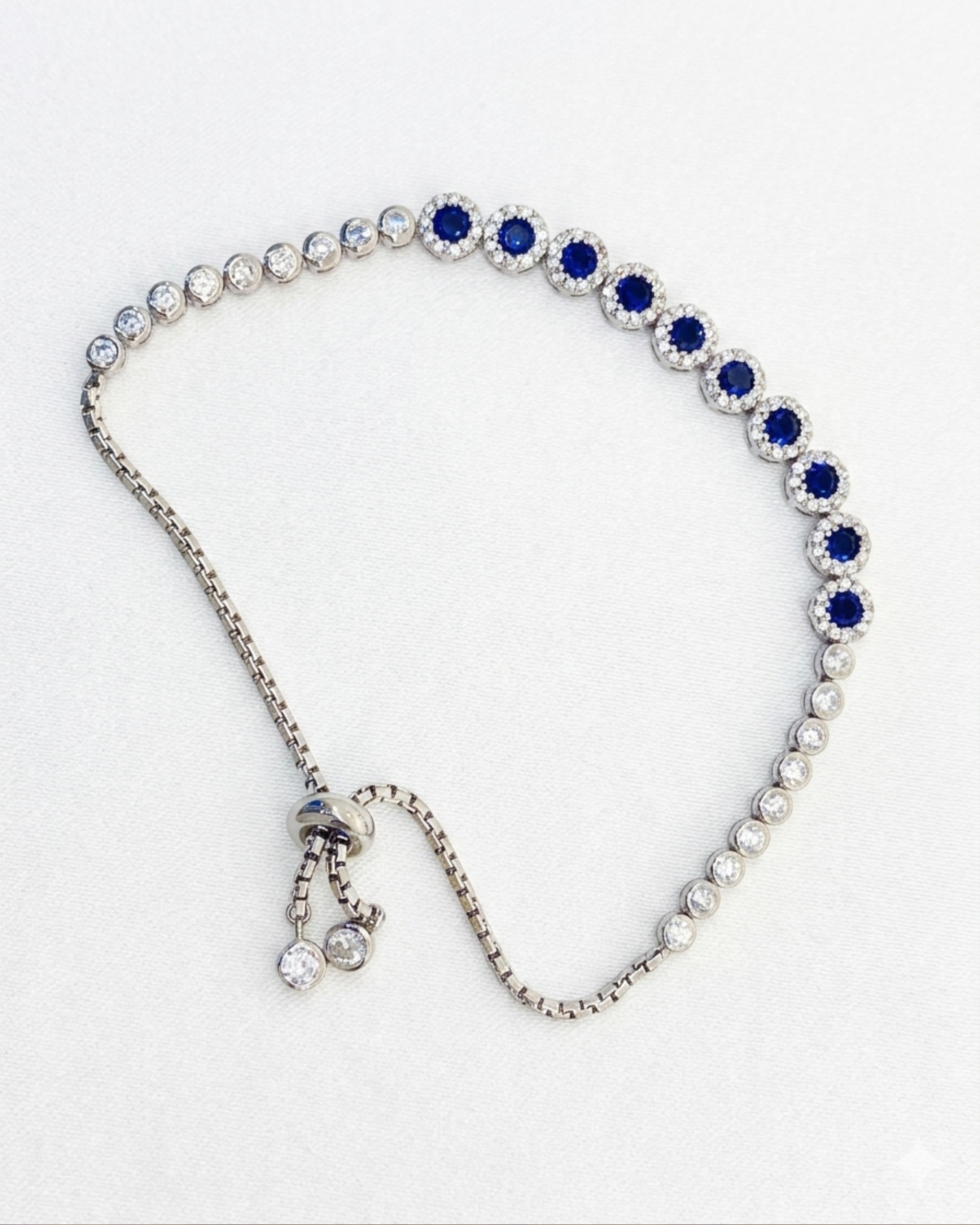 Elegant Sapphire Adjustable Bracelet