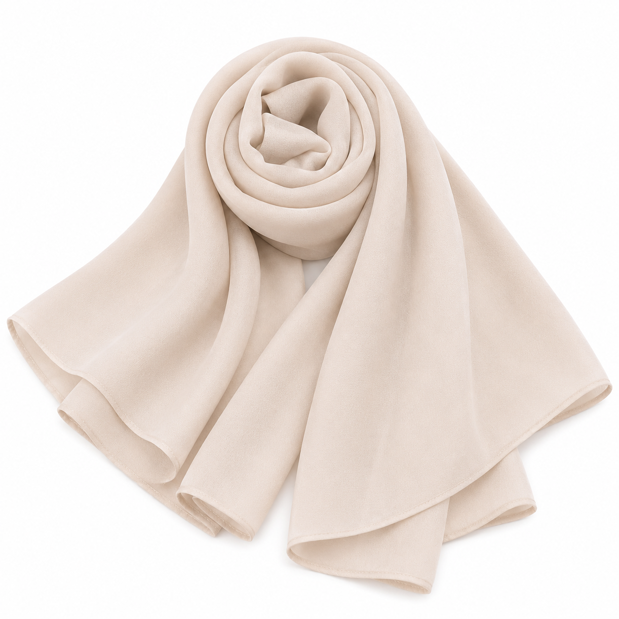 Beige Chiffon Scarf