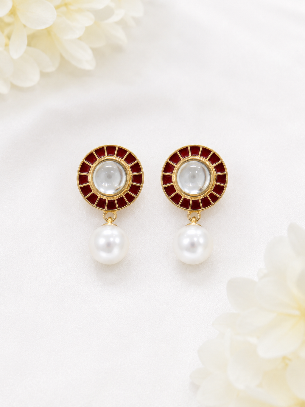 Classic Pearl Drop Stud Earrings