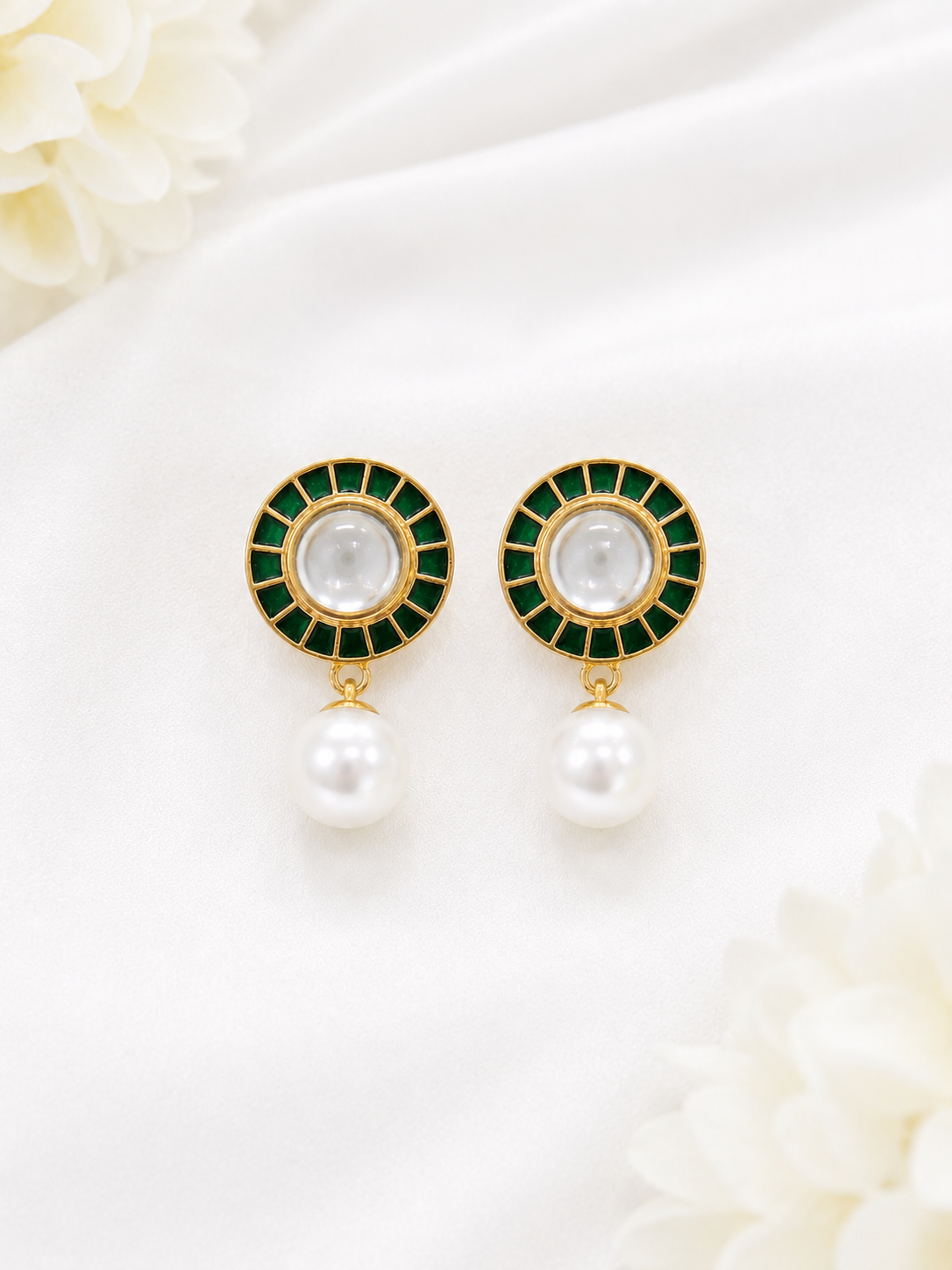 Classic Pearl Drop Stud Earrings