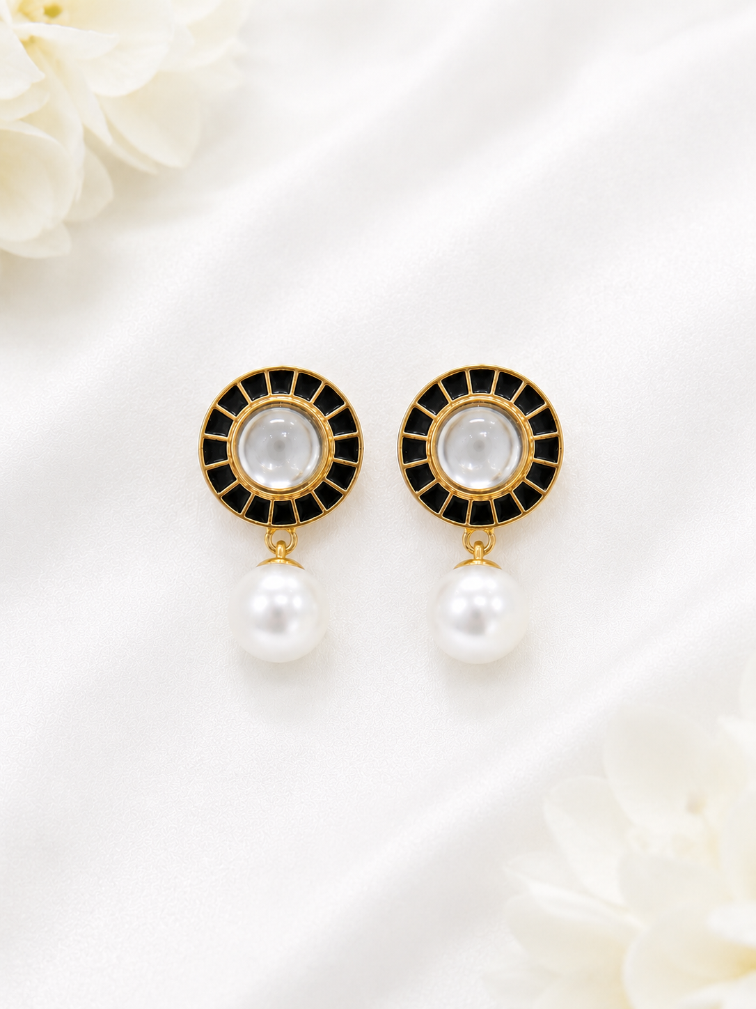 Classic Pearl Drop Stud Earrings