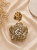 Royal Flower Kundan Clutch