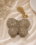 Golden Butterfly Kundan Clutch