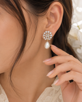 Luxury Crystal Pearl Drop Earrings