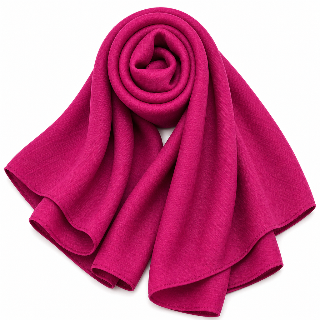 Silk Magenta Pink Scarf