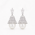 Sparkling Pearl Drop Earrings