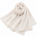Light Cream-Colored Chiffon Scarf